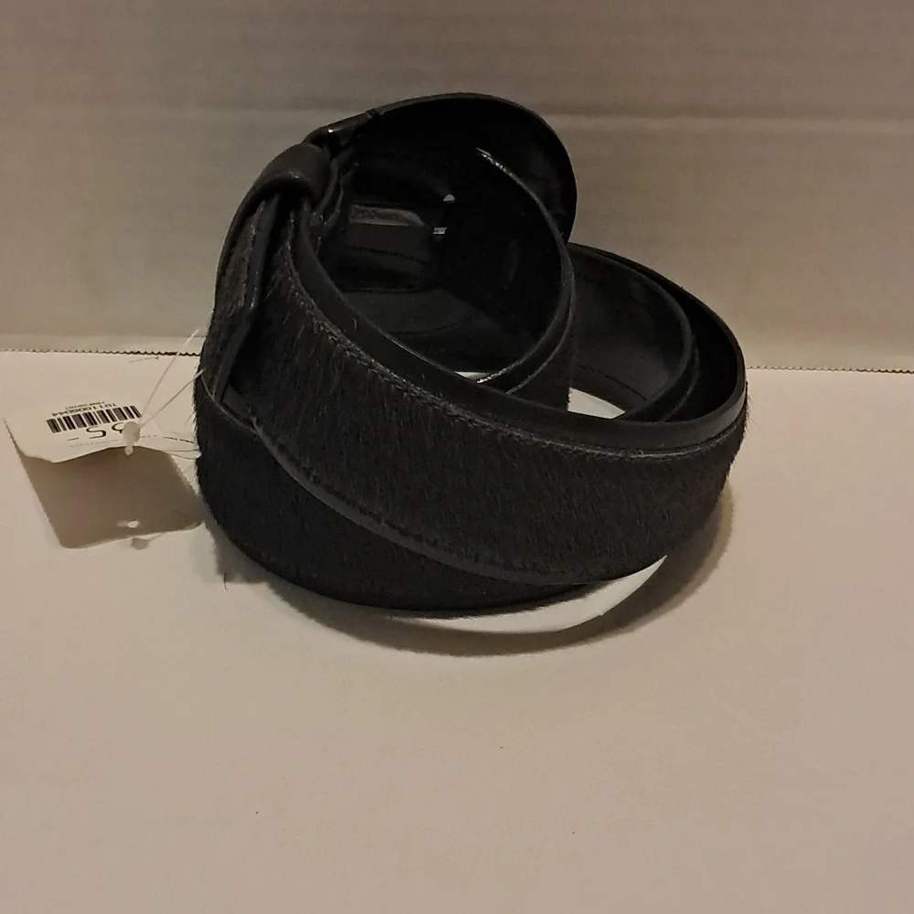 Women CARLISLE Black Genuine Leather Belt Size XL